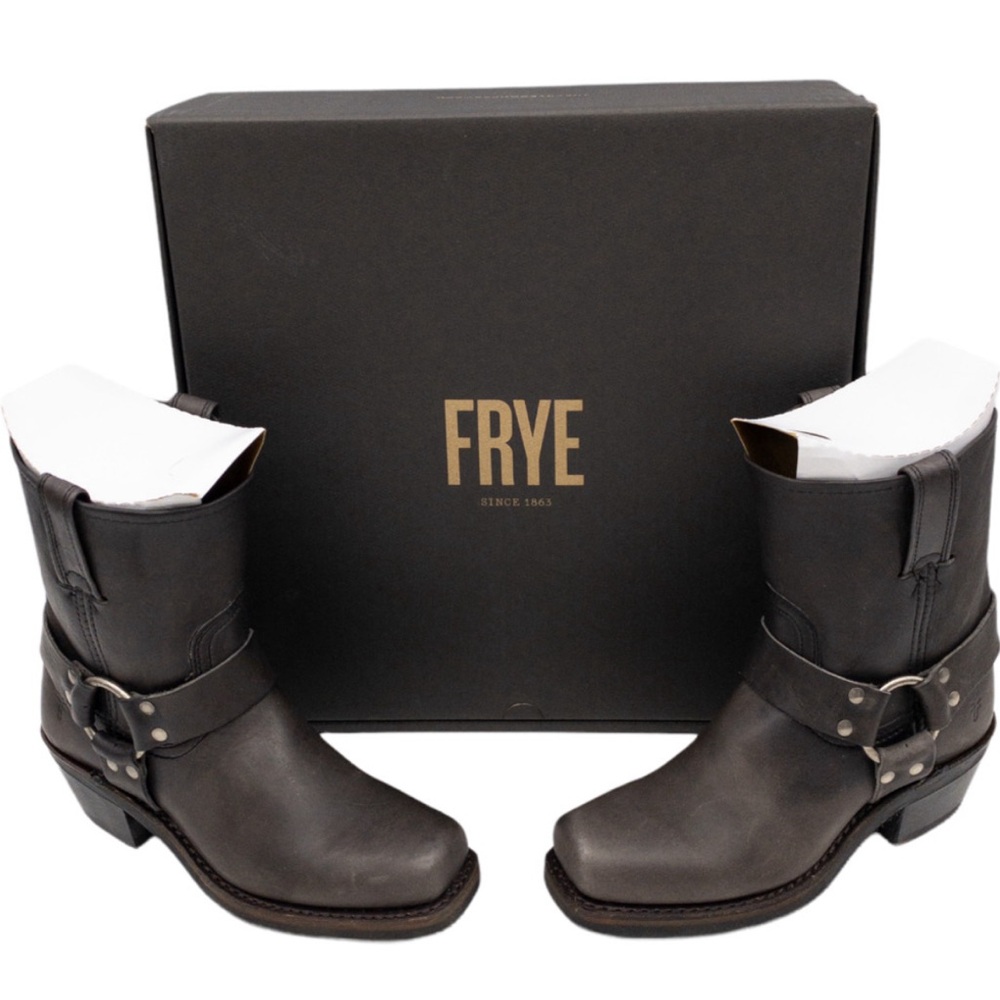 Frye Smoke Harness 8R Leather Distressed Square Toe Ankle Boots 6